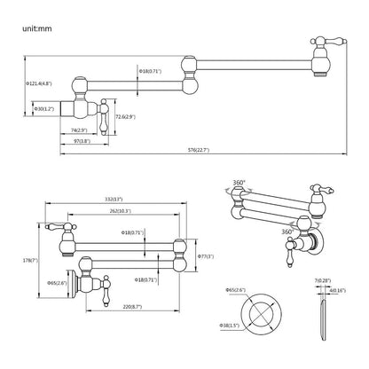 Kitchen Pot Filler Faucet