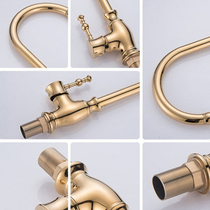 Polished Gold Single Handle Kitchen Faucet