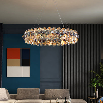 Monte Crystal Wheel Chandelier