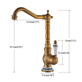 Single Handle Antique Brass Kitchen Faucet