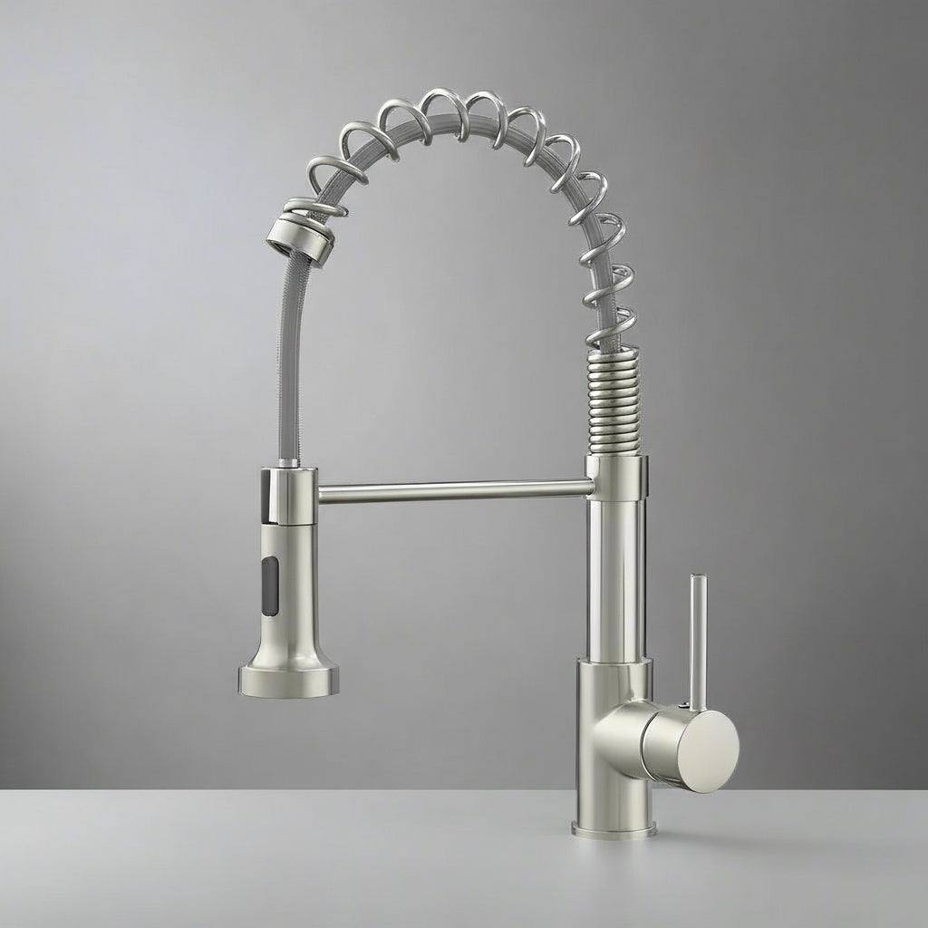 Windsor Pull-Down Spring Kitchen Faucet – Flexible High-Arc | AllFixture