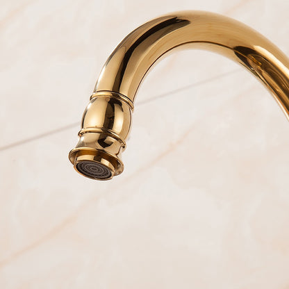 Polished Gold Single Handle Kitchen Faucet