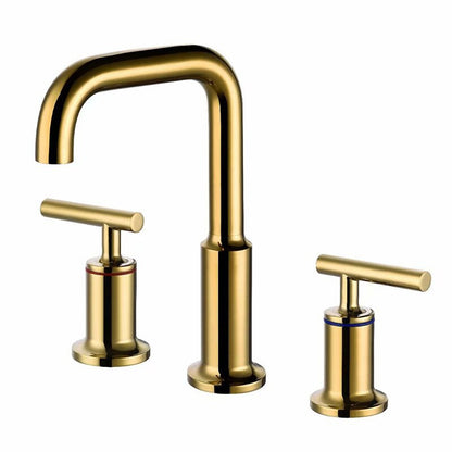 Double Handle Deck Mounted Bathroom Faucet