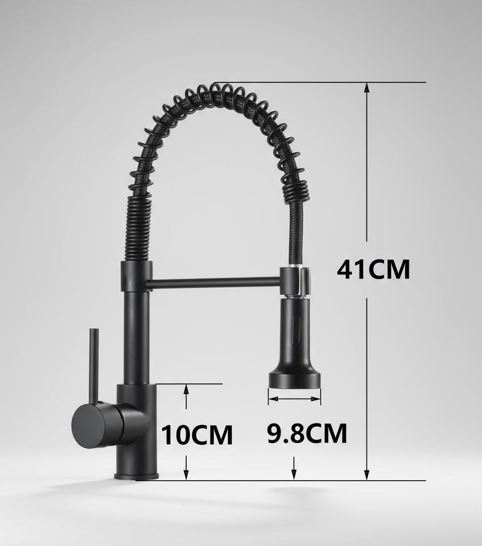 Windsor Pull-Down Spring Kitchen Faucet – Flexible High-Arc | AllFixture