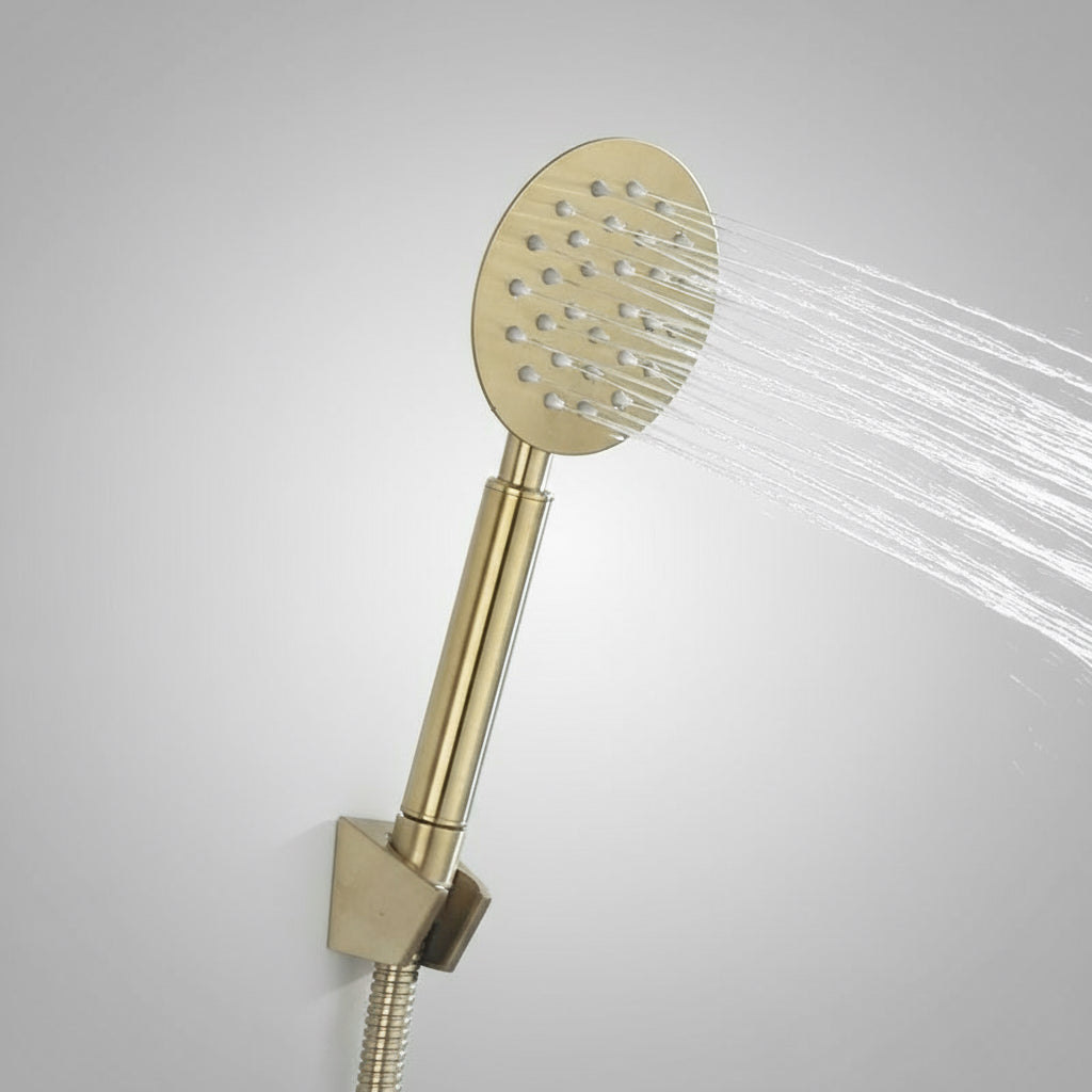 Windsor Wall Mounted Shower Faucet – Brushed Brass | AllFixture