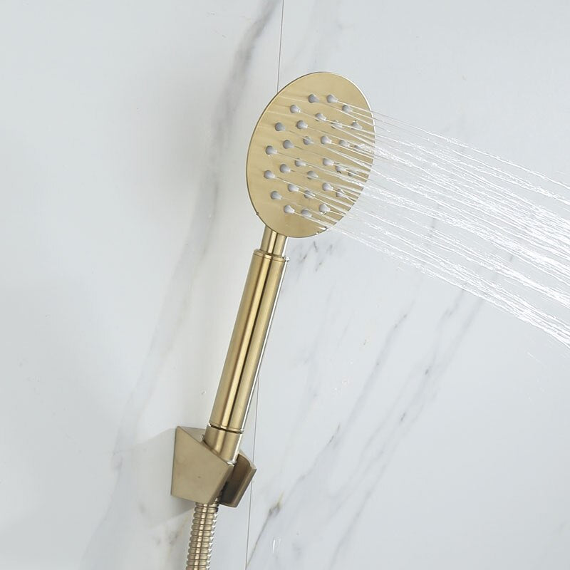 Wall Mounted Shower Faucet With Handheld Shower Head