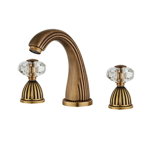 Antique Bronze Double Handle Bathroom Faucet