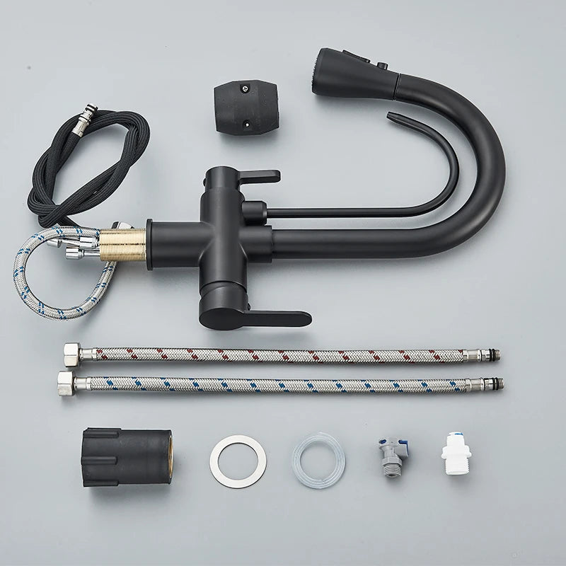 Ross Kitchen Faucet With Filtered Tap – Pull Out | AllFixture