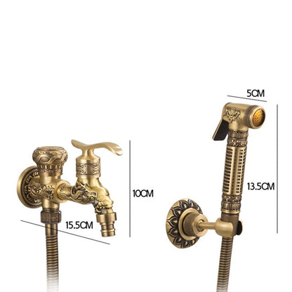 Wall Mounted Antique Bronze Toilet Sprayer Bidet Faucet