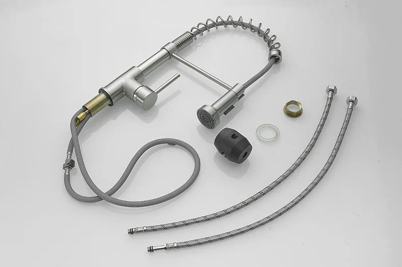 Windsor Pull-Down Spring Kitchen Faucet – Flexible High-Arc | AllFixture