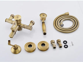 Wasser™ Antique Brass Shower Faucet With Bathtub Faucet