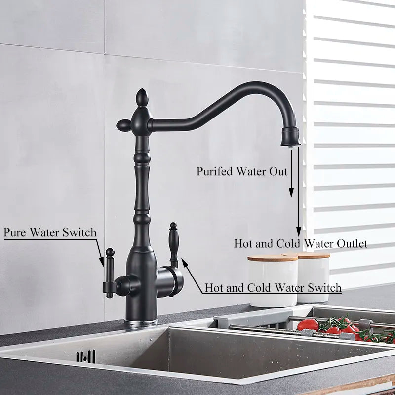 Contemporary Kitchen Faucet With Filtered Water Tap