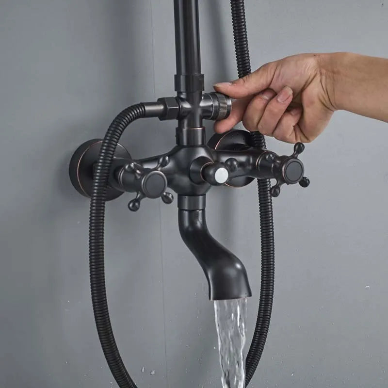Antique Bronze Complete Shower Faucet System Set