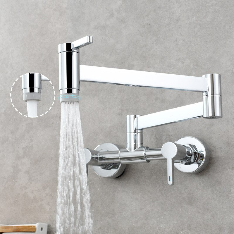 Wall Mounted Foldable Kitchen Pot Filler Faucet