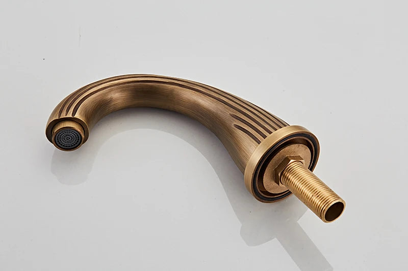 Antique Bronze Double Handle Bathroom Faucet