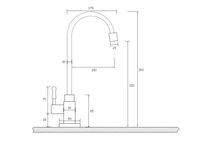Heritage Single Cold Water Kitchen Faucet – Brass Gooseneck Utility Tap | AllFixture