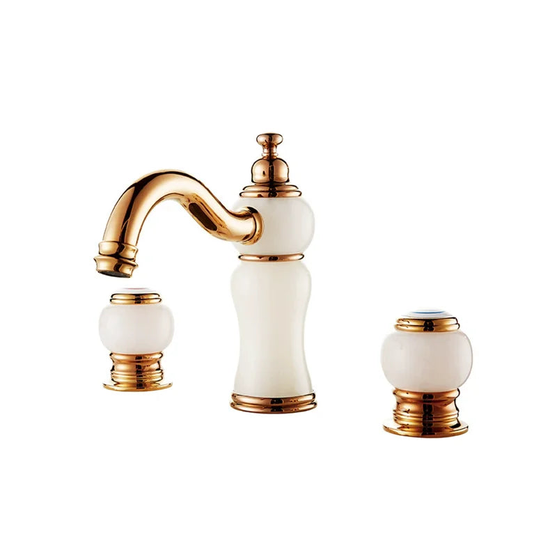 Imperial Jade Widespread Bathroom Faucet – Solid Brass Sink Faucet | AllFixture
