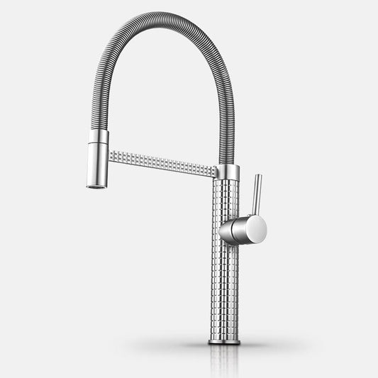 Windsor Solid Brass Pull-Down Kitchen Faucet – High-Arc Swivel | AllFixture