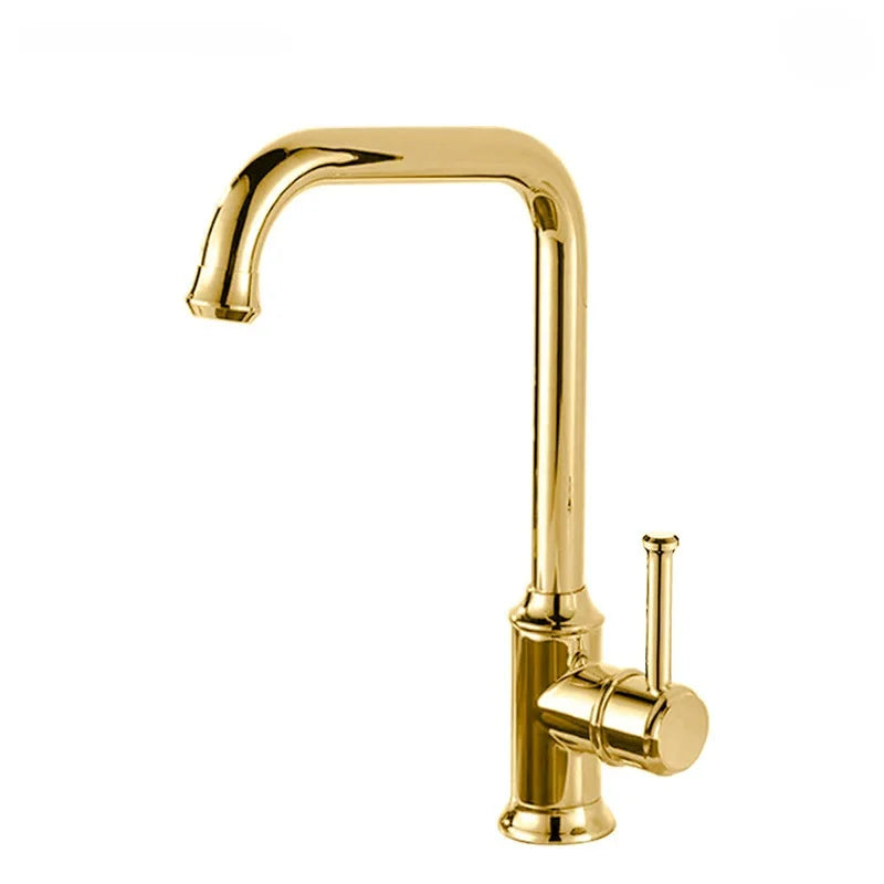 Maison Waterfall Single Handle Bathroom Sink Faucet | Modern Brass Faucet – AllFixture