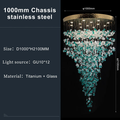 Crystal Pendant Foyer Chandelier