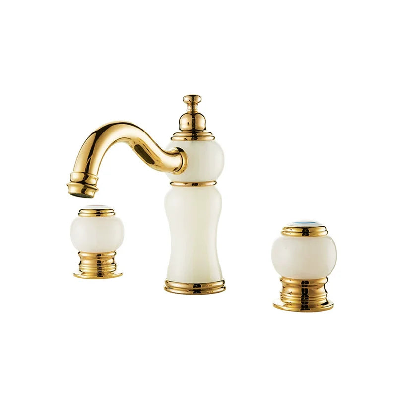 Imperial Jade Widespread Bathroom Faucet – Solid Brass Sink Faucet | AllFixture