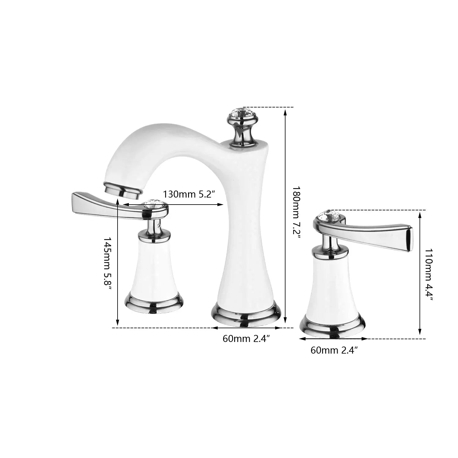 Polished Gold & Chrome Bathroom Sink Faucet