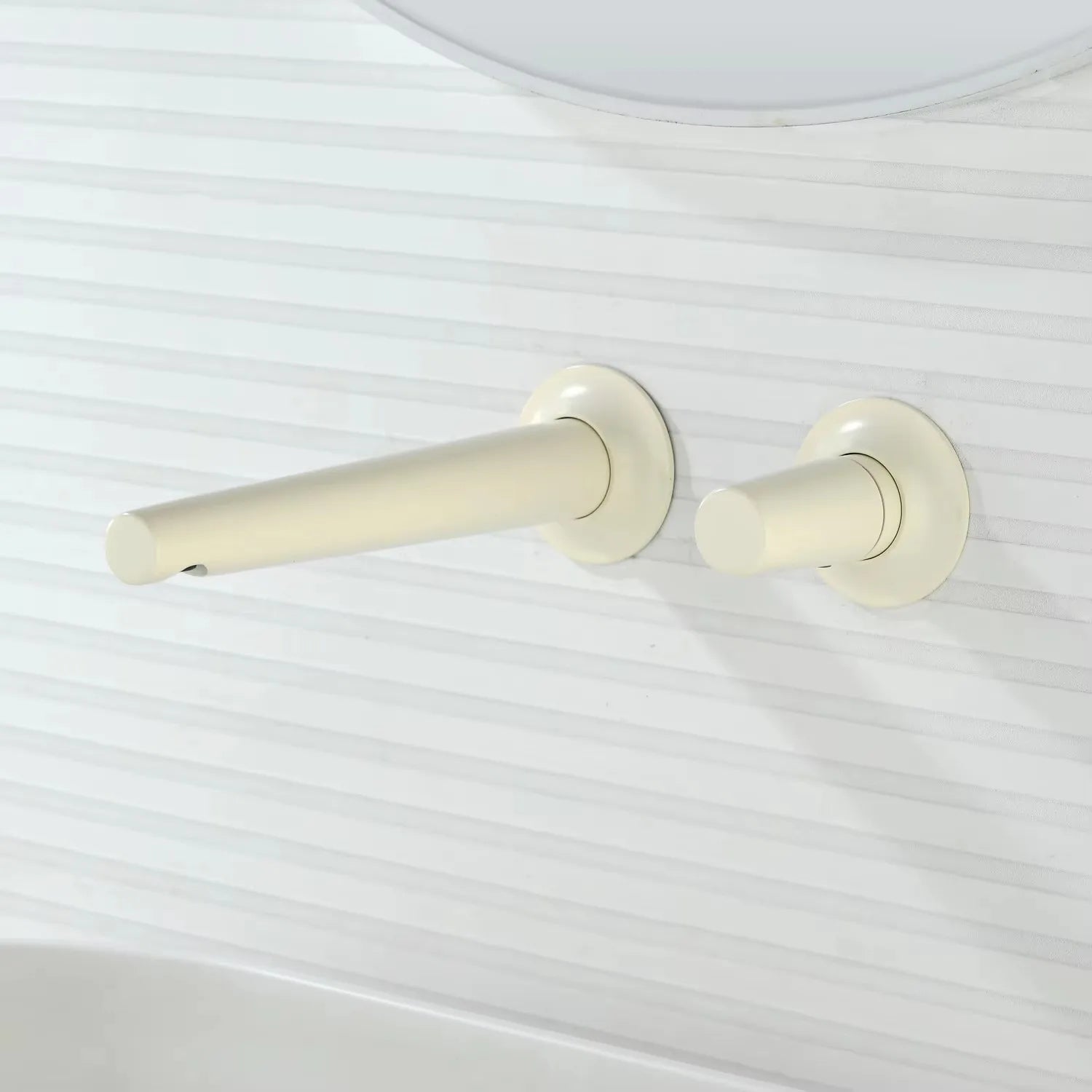 Hudson Wall Mounted Bathroom Sink Faucet – Single Handle Brass Faucet | AllFixture