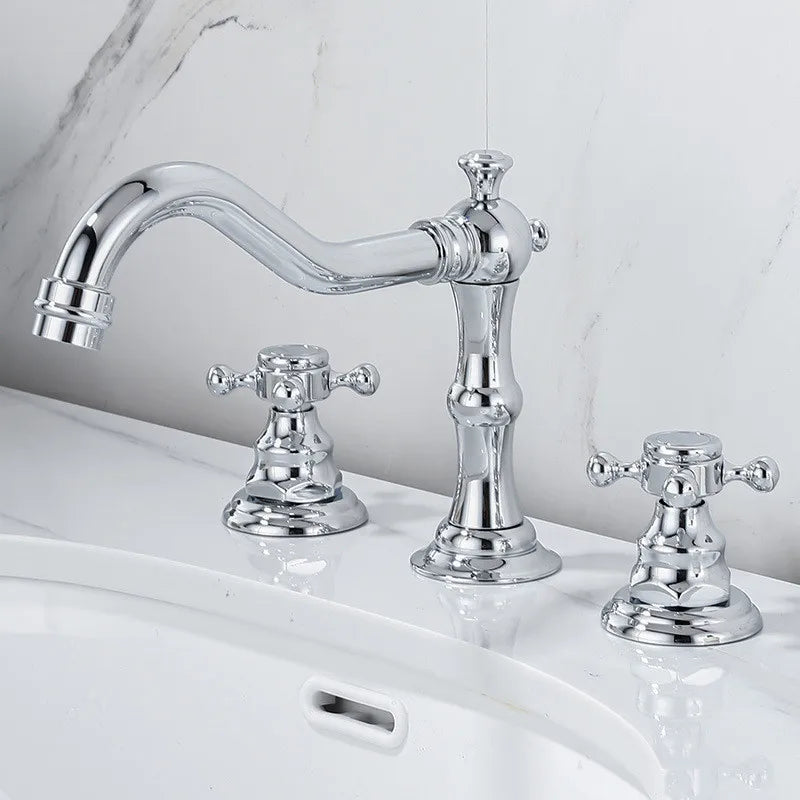 Maison Brass Widespread Bathroom Faucet – Warm Brass | AllFixture
