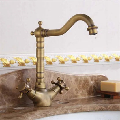 Two Handle Vintage Bathroom Sink Faucet