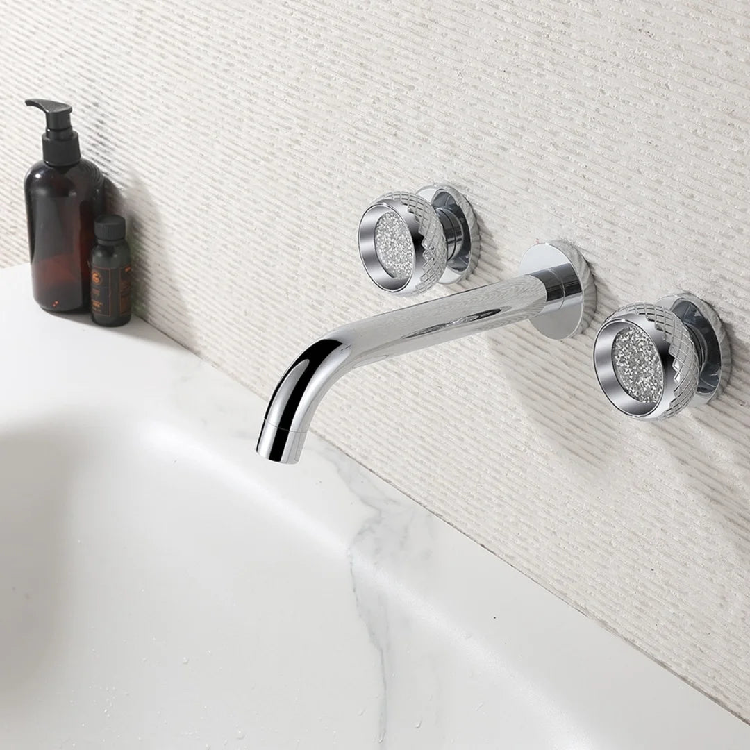Kensington Widespread Bathroom Sink Faucet – Dual Handle Brass Faucet | AllFixture