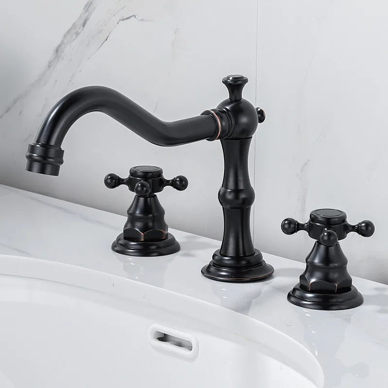 Maison Brass Widespread Bathroom Faucet – Warm Brass | AllFixture