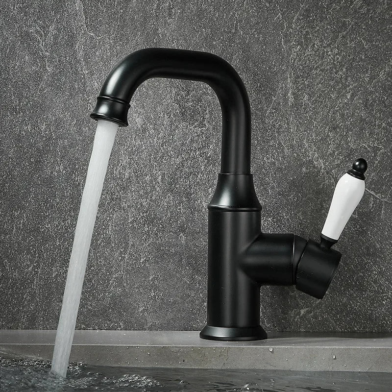 Hudson Single Handle Bathroom Faucet – Modern Brass Sink Faucet | AllFixture