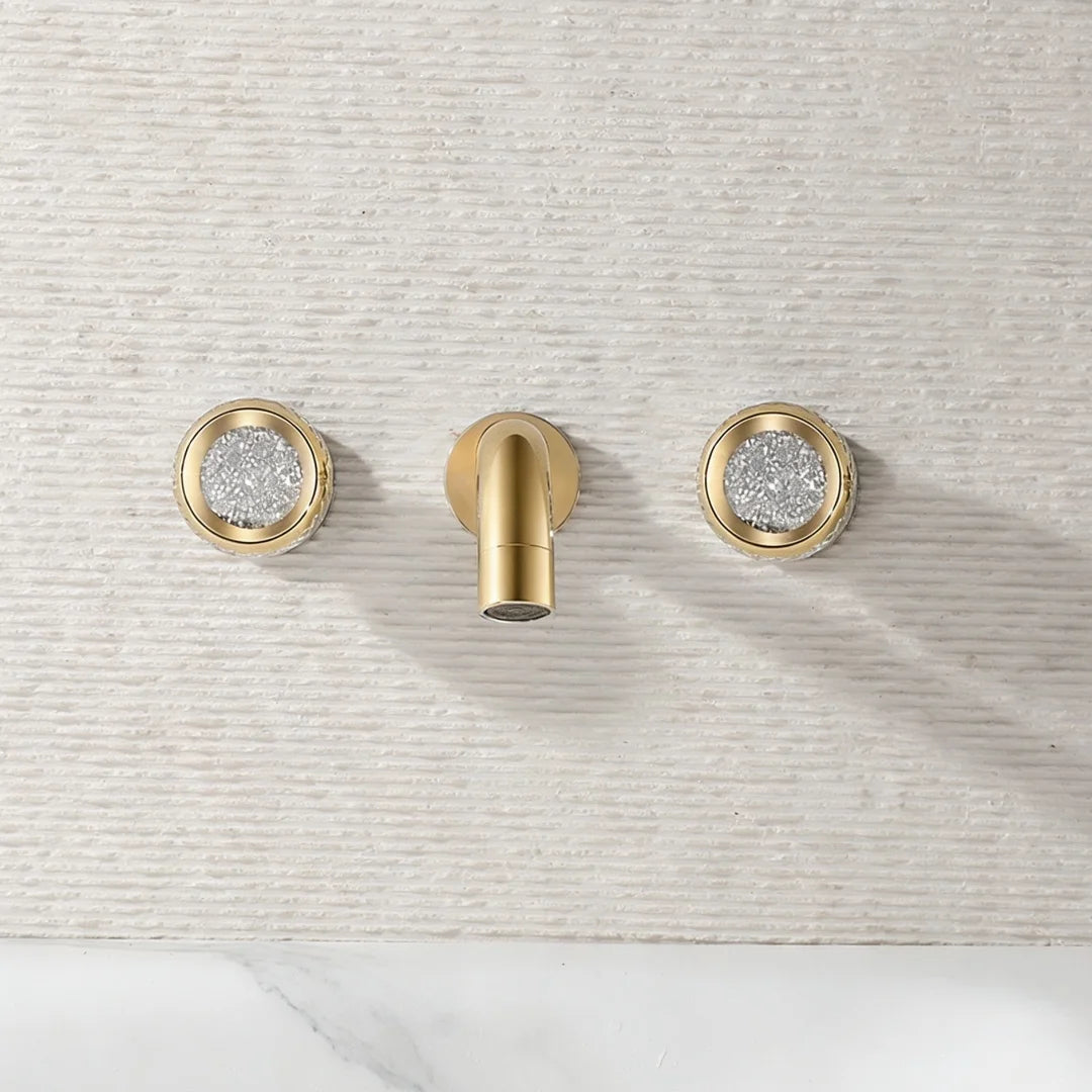 Kensington Widespread Bathroom Sink Faucet – Dual Handle Brass Faucet | AllFixture