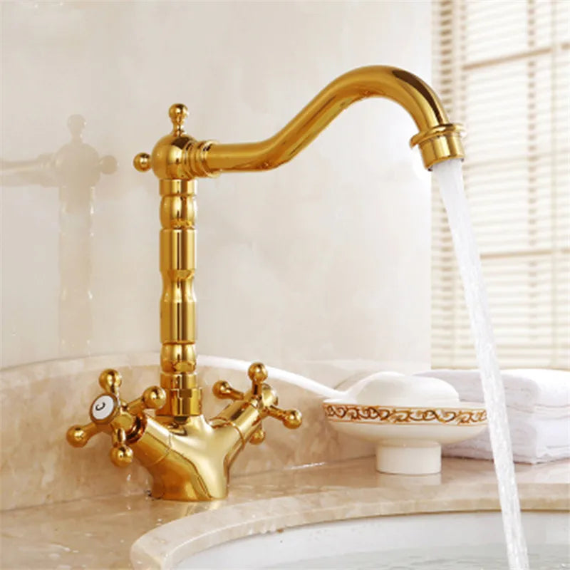 Two Handle Vintage Bathroom Sink Faucet