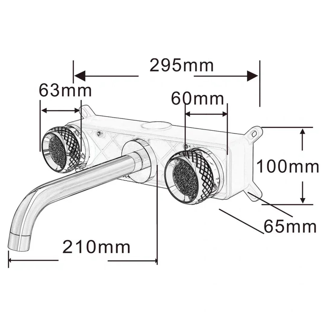 Kensington Widespread Bathroom Sink Faucet – Dual Handle Brass Faucet | AllFixture