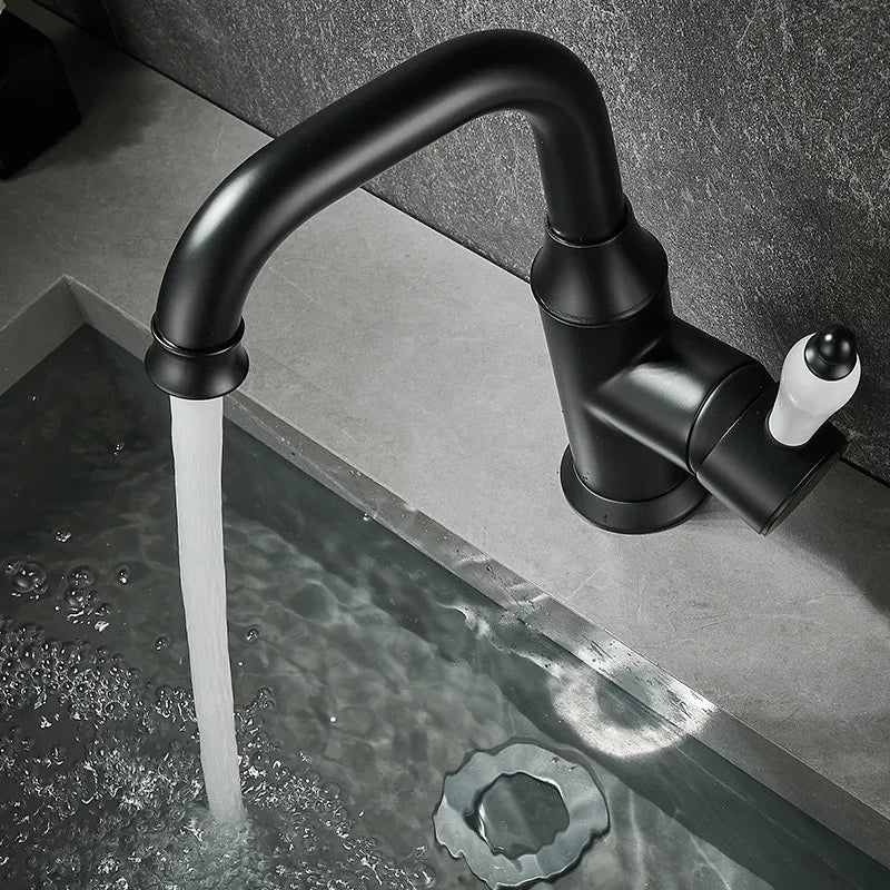Hudson Single Handle Bathroom Faucet – Modern Brass Sink Faucet | AllFixture