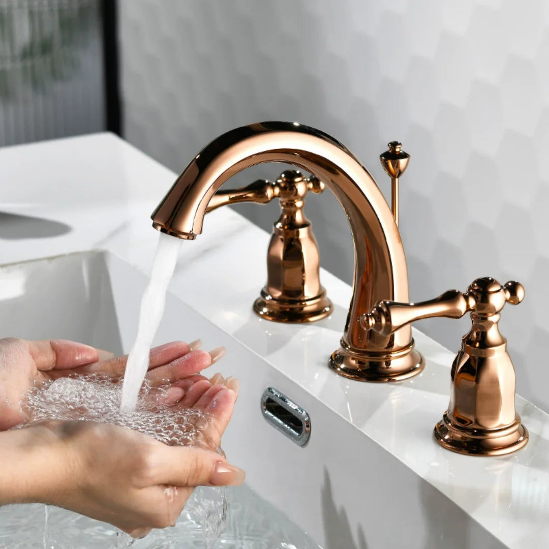 Kensington Widespread Bathroom Sink Faucet – Dual Handle | AllFixture