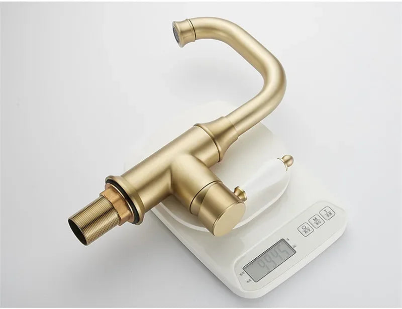 Hudson Single Handle Bathroom Faucet – Modern Brass Sink Faucet | AllFixture