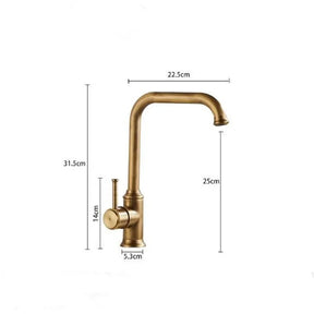 Solid Brass Antique Kitchen Sink Faucet
