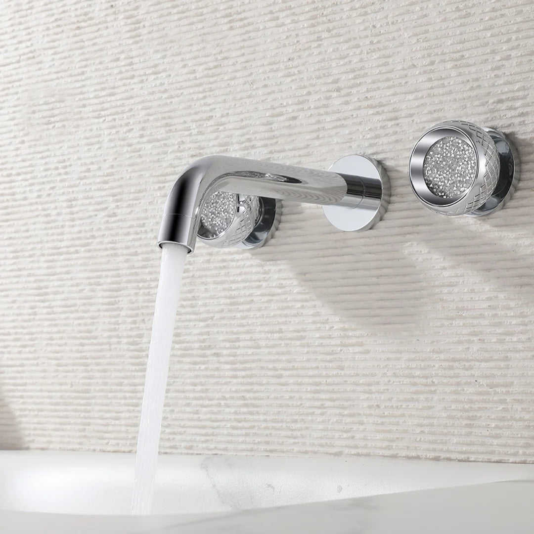 Kensington Widespread Bathroom Sink Faucet – Dual Handle Brass Faucet | AllFixture