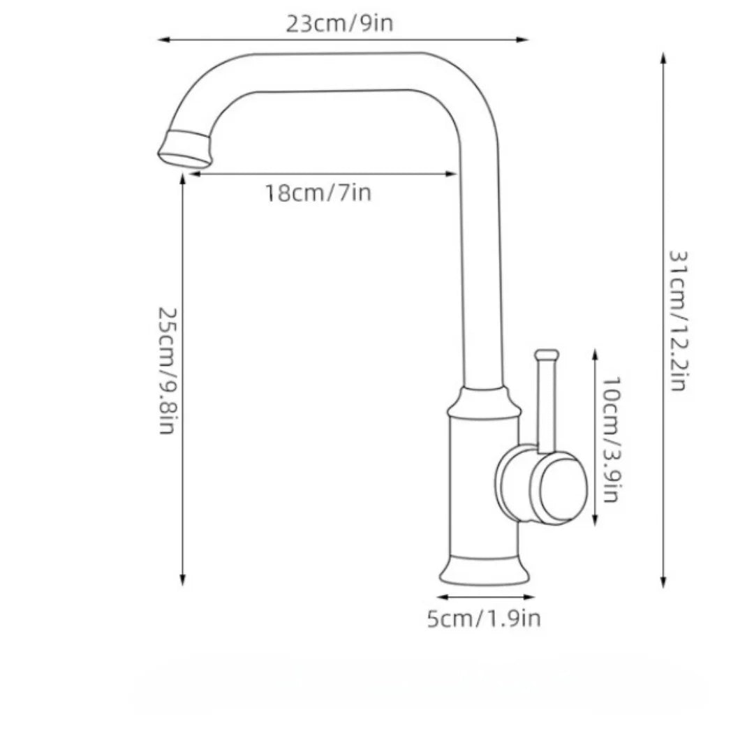Maison Waterfall Single Handle Bathroom Sink Faucet | Modern Brass Faucet – AllFixture
