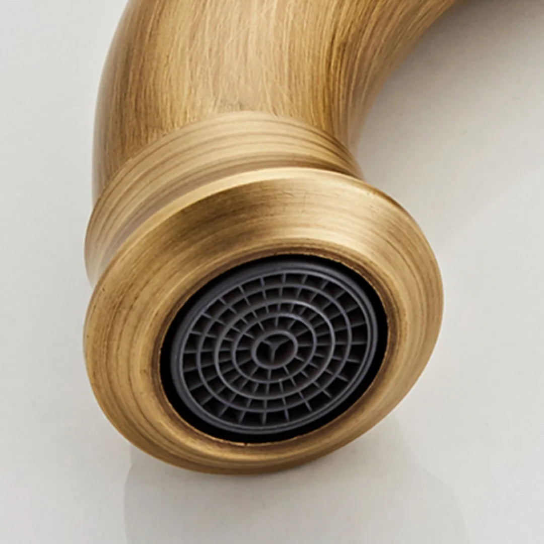 Maison Waterfall Single Handle Bathroom Sink Faucet | Modern Brass Faucet – AllFixture