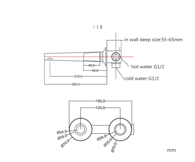 Hudson Wall Mounted Bathroom Sink Faucet – Single Handle Brass Faucet | AllFixture
