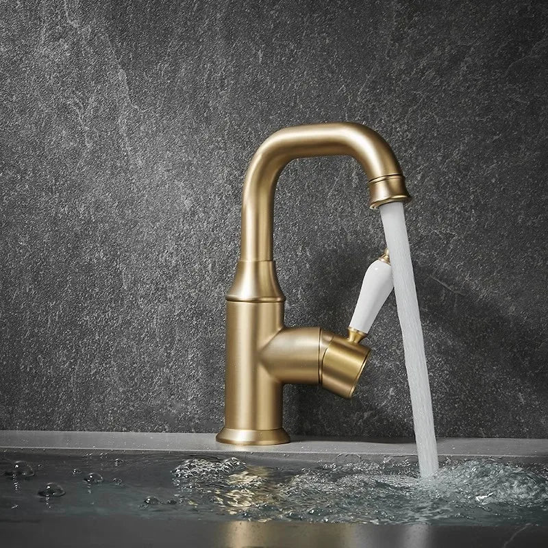 Hudson Single Handle Bathroom Faucet – Modern Brass Sink Faucet | AllFixture