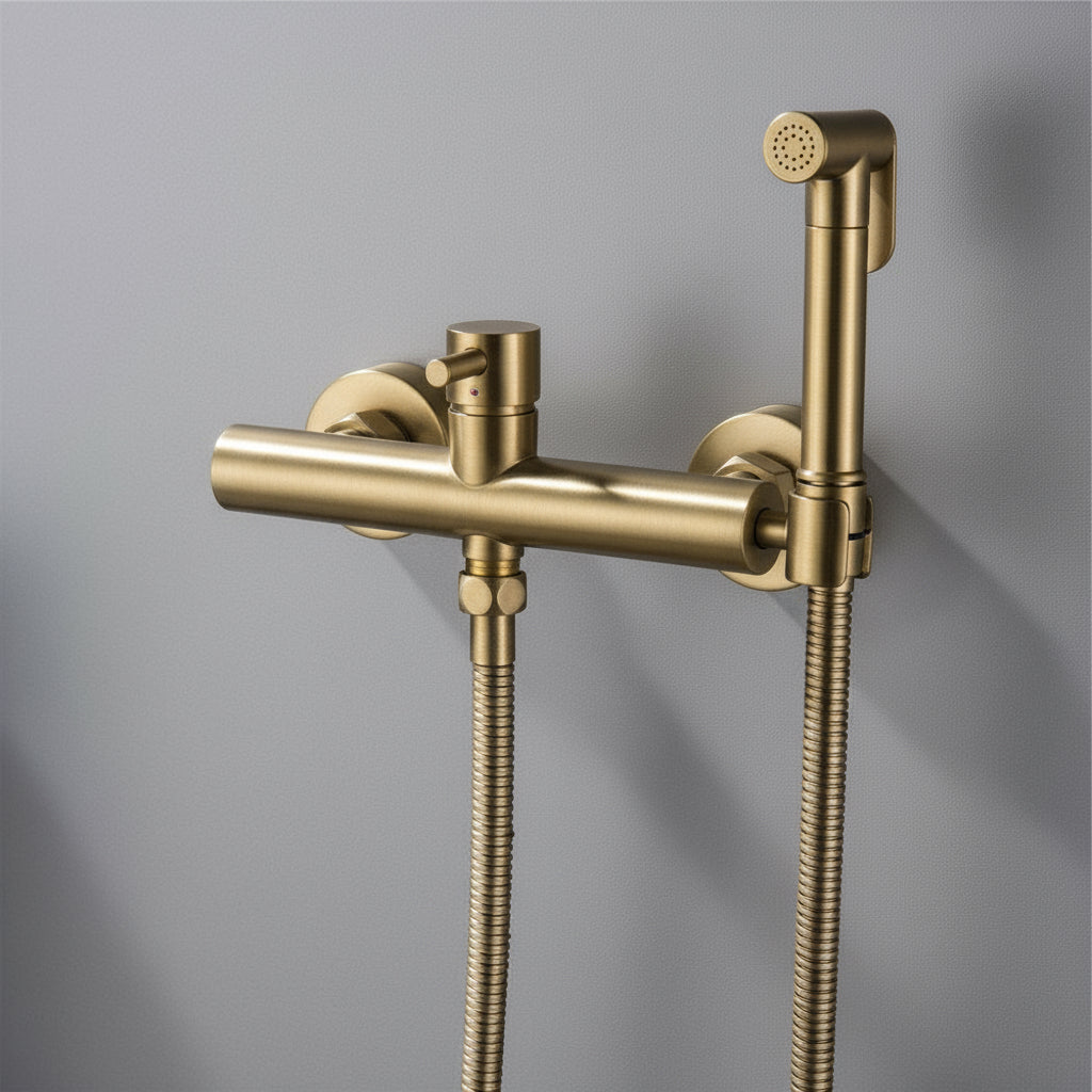 Windsor Wall-Mounted Bidet Faucet – Solid Brass | AllFixture