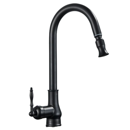 Matte Black Pull-Down Kitchen Faucet