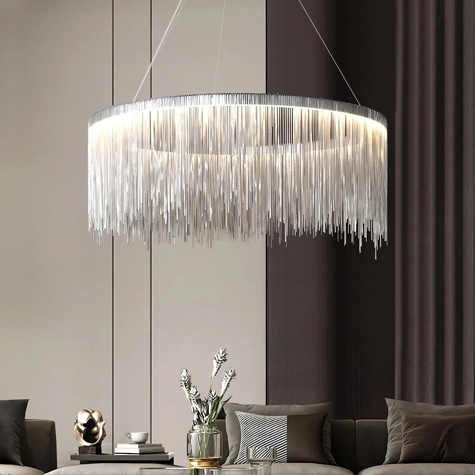 Cadena Stainless Steel Chandelier