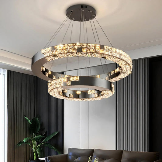 Bacci 2-Tier Crystal Ceiling Chandelier