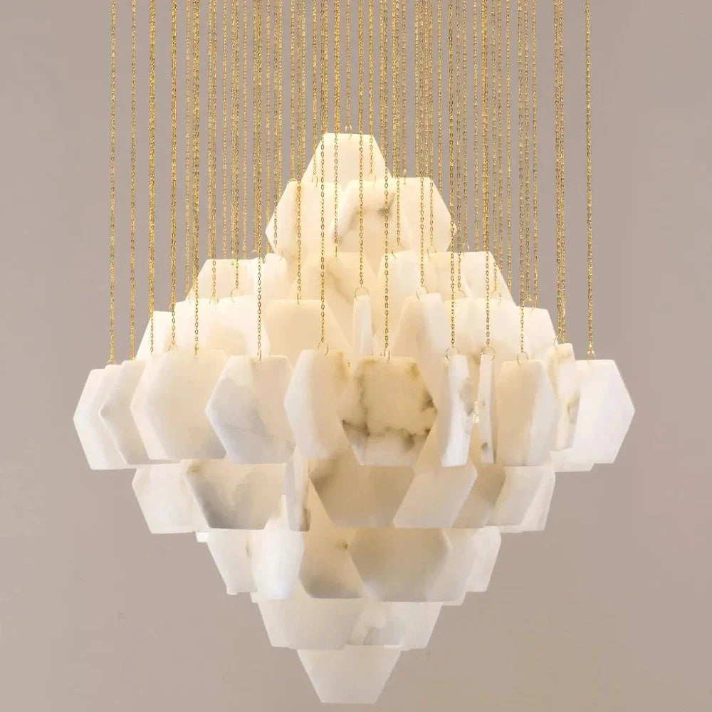 Moonshade Natural Marble Modern Pendant Chandelier