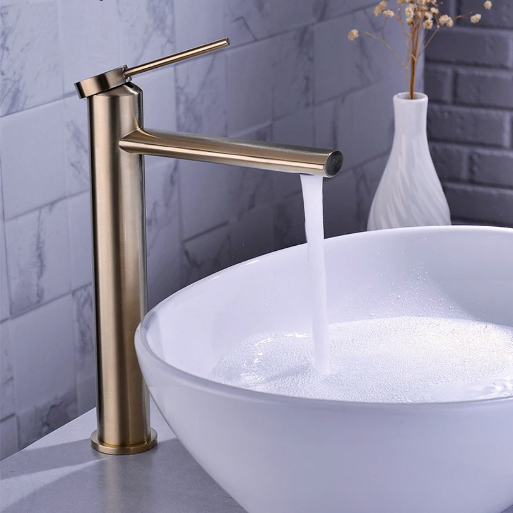 Wasser™ Solid Brass Single Handle Bathroom Faucet | AllFixture